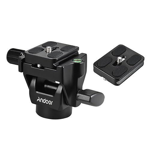 Andoer Monopod Head, M-12 Monopod Tilt Head Panoramic Head Telephoto Bird Watching with Quick Release Plate