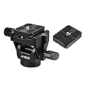Andoer Monopod Head, M-12 Monopod Tilt Head Panoramic Head Telephoto Bird Watching with Quick Release Plate