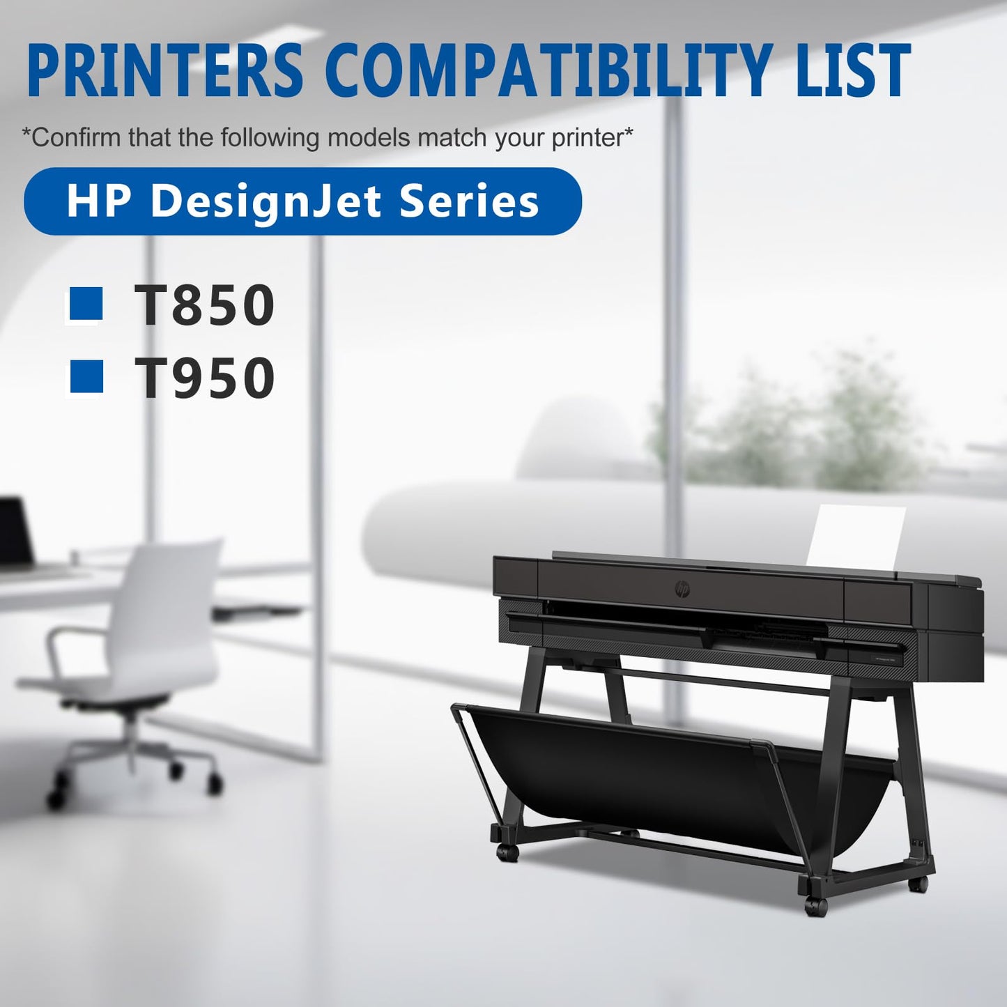 KSUMEI 738 Ink Cartridge HP 738 Black 498N8A Replacement DesignJet T850 DesignJet T950 Plotter Printer 300ml 1-Pack