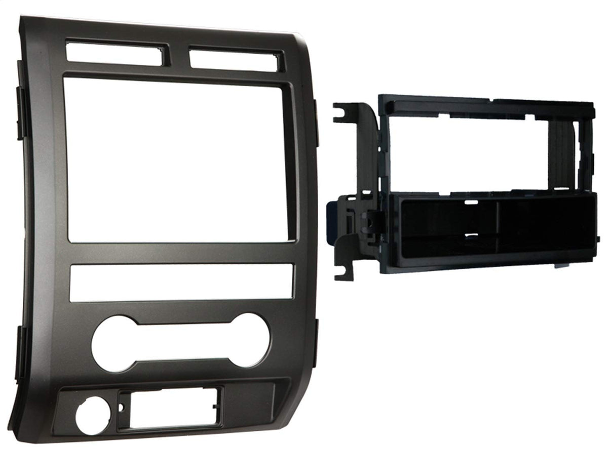 Metra Electronics 99-5822B Single DIN Installation Dash Kit for 2009-2010 Ford F-150 Non-NAV Models with Driver Info Switches in Factory Panel(Matte