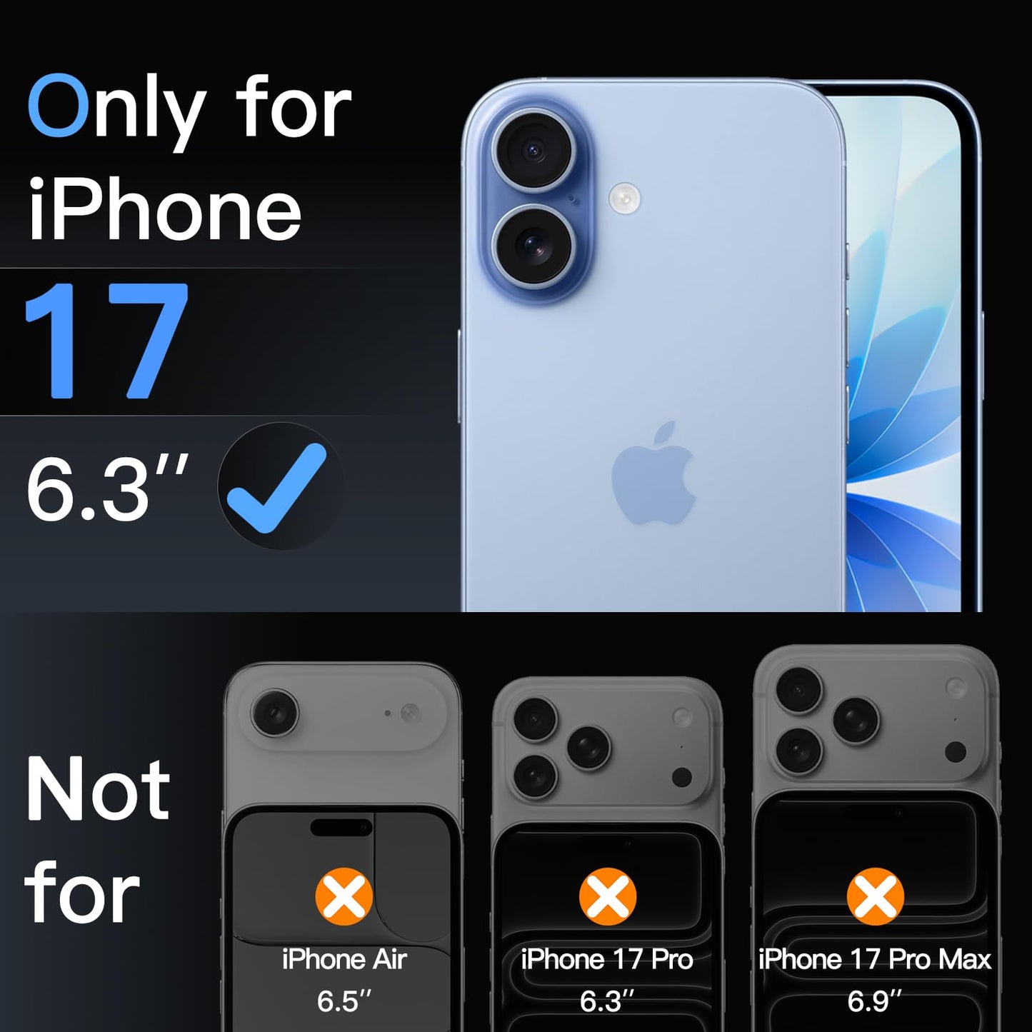 JETech Screen Protector for iPhone 8, 7, 6s and 6 - 4.7-Inch Tempered Glass Film, 2-Pack