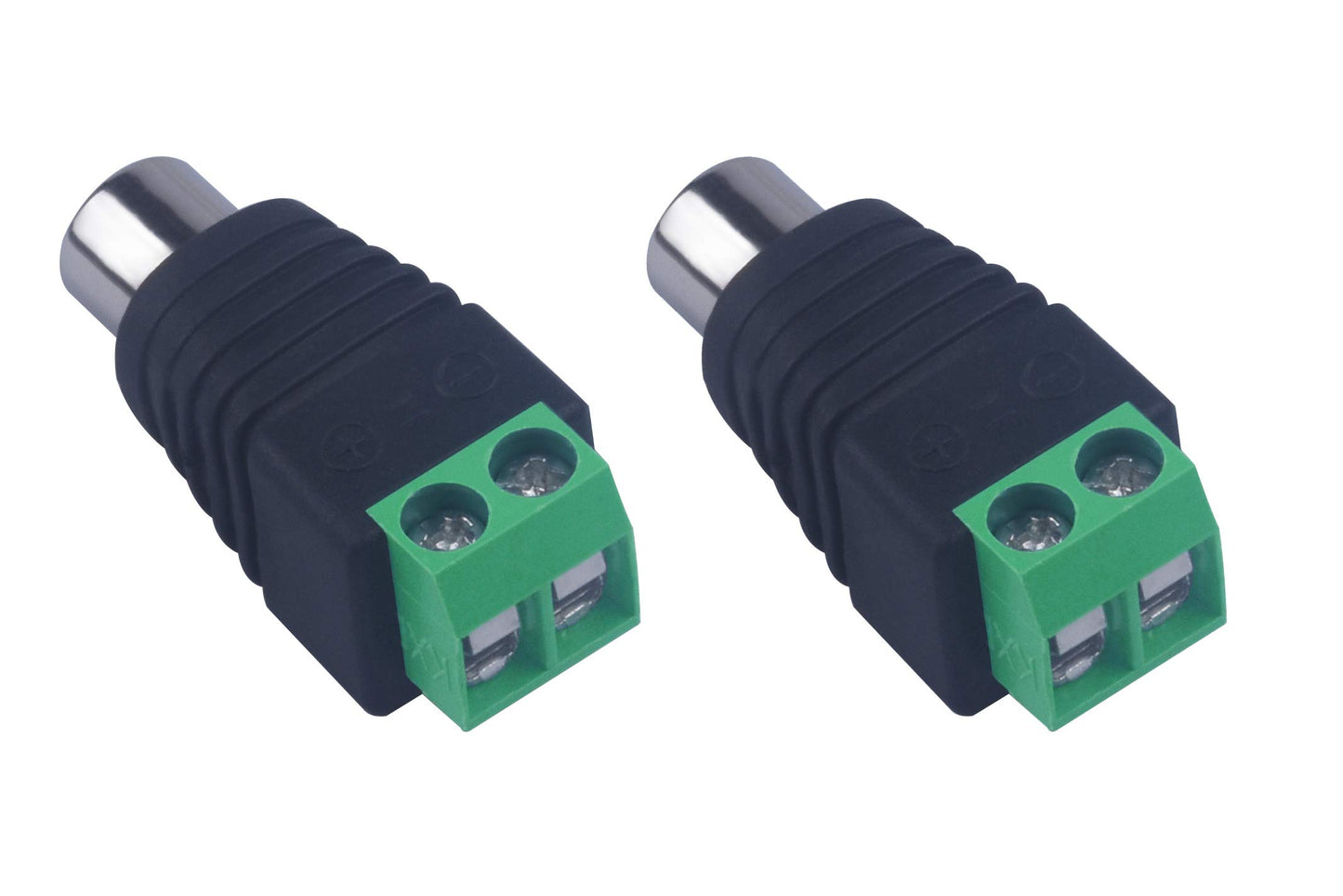 Iskueal RCA to AV Screw Terminal Connector, RCA Cable Audio Adapter,Phono Female Jack Solderless Converter Audio/Video Connector Speaker Wire to RCA