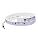 Maxxima 18 in. Hardwired LED Under Cabinet Strip Light, 690 Lumens, 3000K Warm White, Kitchen and Living Room 120V White Cove Lighting, No Power
