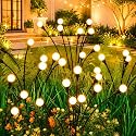 ASMAD Solar Lights Outdoor(4 Pack,32 LEDs), Solar Garden Lights, Outdoor Decorations, Firefly Light for Patio Decor, Big Bulb, Unique Gifts for Women