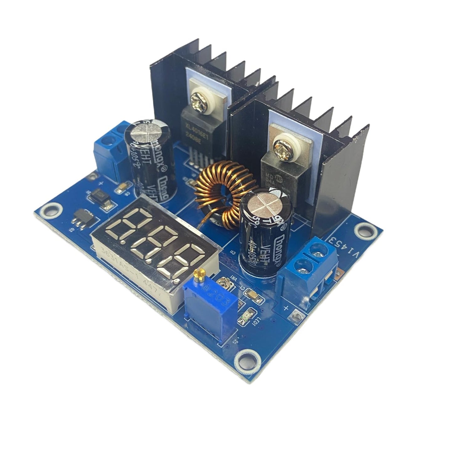 XL4016 DC-DC Buck Converter, 5V/12V/15V/24V Adjustable, 4-38V to 1.25-36V 8A High Power with Display, Step-Down Module for DIY/Automation