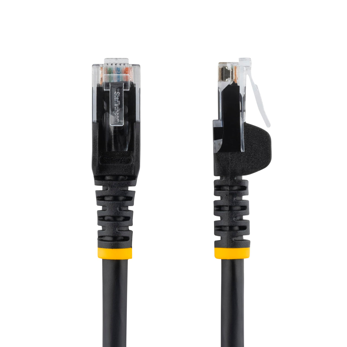 StarTech.com 100ft CAT6 Ethernet Cable - Black CAT 6 Gigabit Ethernet Wire -650MHz 100W PoE RJ45 UTP Network/Patch Cord Snagless w/Strain Relief Fluke
