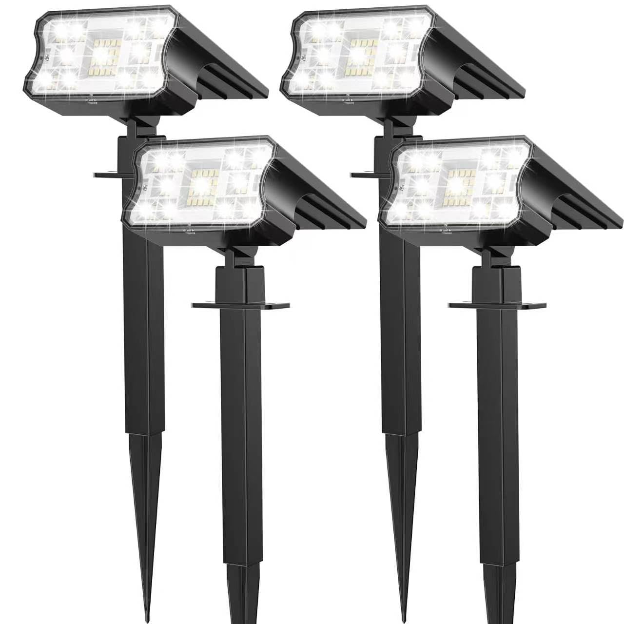 HGGH Solar Lights Outdoor Waterproof IP67, 60 LED 3 Lighting Modes Solar Spot Lights Outdoor for Yard Garden Pathway Landscape, Auto On/Off, Function