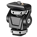 DSLR Camera Field Monitor Mount Holder with Cold Shoe for 5 inch and 7 inch Monitor, Swivel 360° and 180° Tilt for Video Shooting Photography