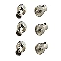 bnafes 6Pack SMA Female to BNC Female Convert Adapter for Two Way Radio BaoFeng UV-5R FD-880