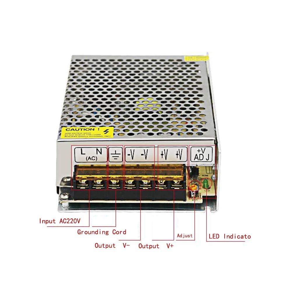 5V 30A Power Supply,150W Universal Regulated Switching Power Converter Adapter Transformer for LED Strip Light,Probe Signal Lamp,CCTV, Radio…