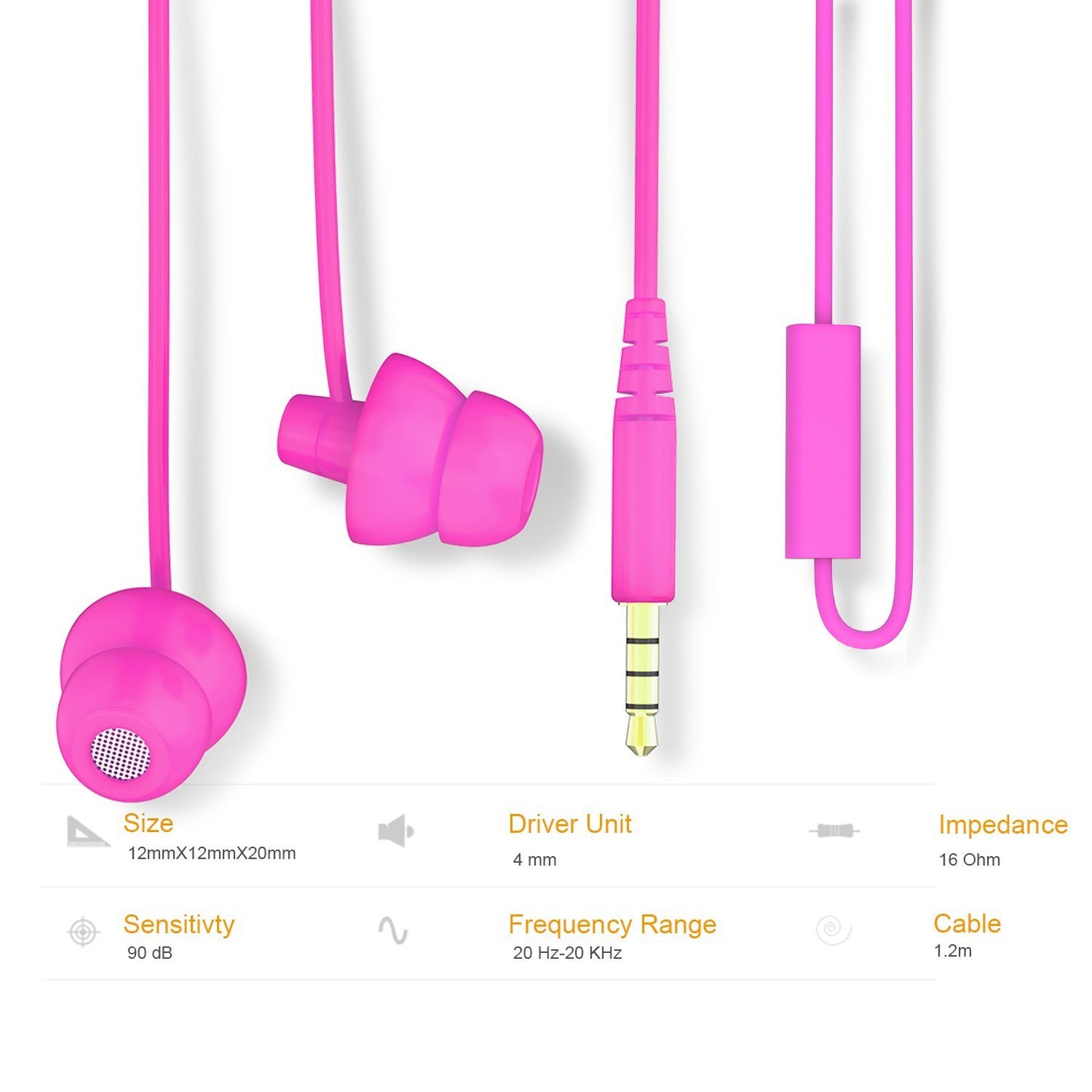 MAXROCK (TM Super Mini Total Soft Silicon Earbuds Headphones with Mic Music Sleep Choice for Cellphones Ipad Tablet Mp3 Laptop and Most 3.5mm Audio