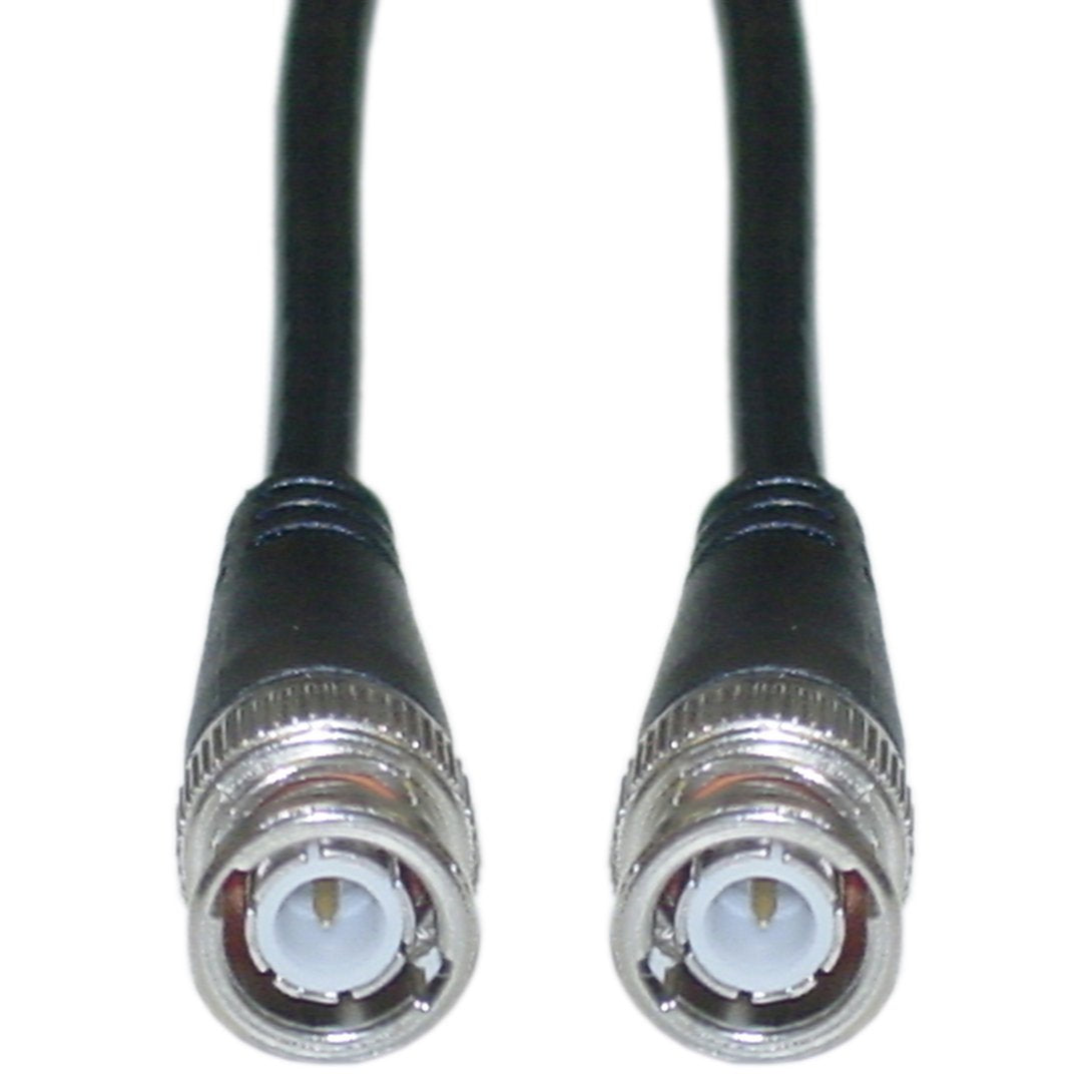CableWholesale RG58/AU Coaxial Cable w/BNC Connectors, Black, BNC Male to Male, Copper Stranded Center Conductor, 10 Foot BNC Cable