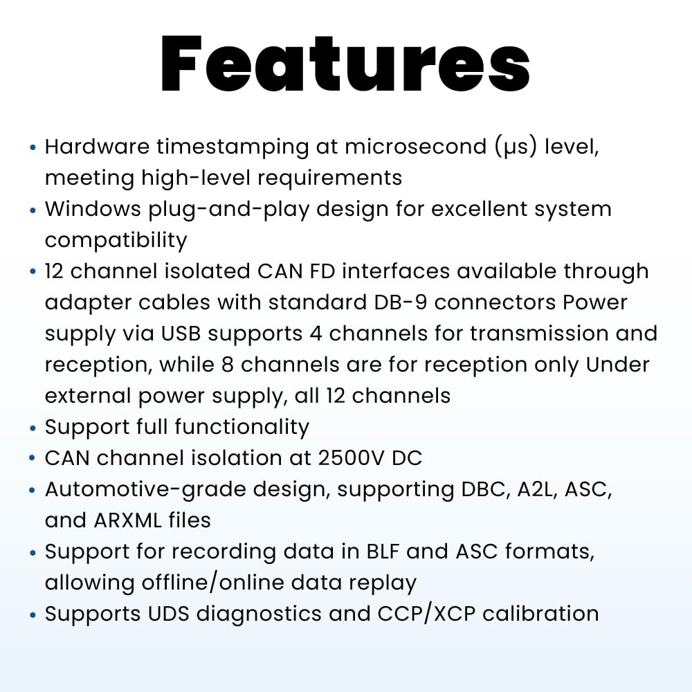 TOSUN Technology - Auto Grade - 12 CH CAN FD to USB Adapter
