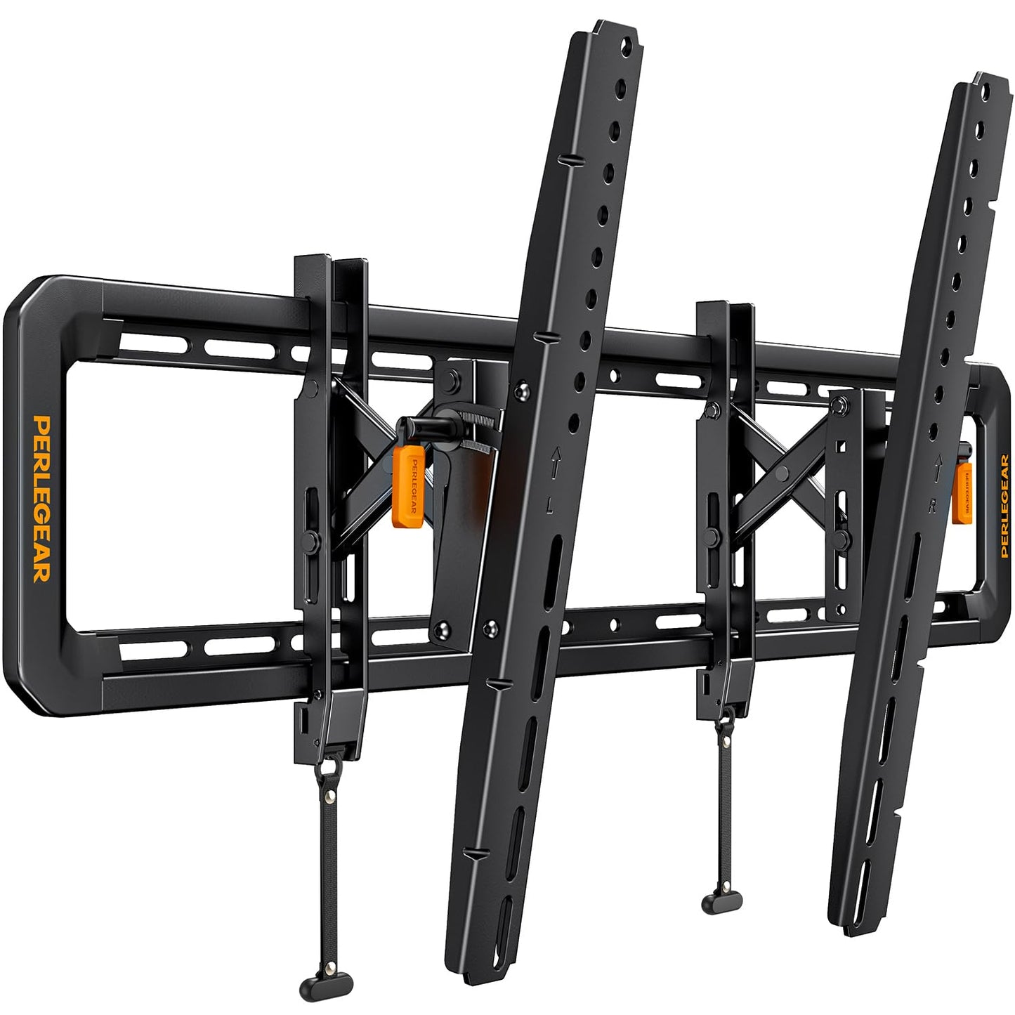 Perlegear Advanced Tilting TV Wall Mount, Pre-Assembled TV Mount for Most 42-90 inch TVs up to 150 lbs, 6-inch Arm Extension, 15° Full Tilt, Fits