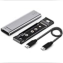 TWOPAN Aluminum M.2 NVMe SSD Enclosure, Tool-Free USB-C 3.2 Gen2 (10Gbps ) Portable External SSD Case for 2230/2242/2260/2280 M-Key/B+M Key Drives