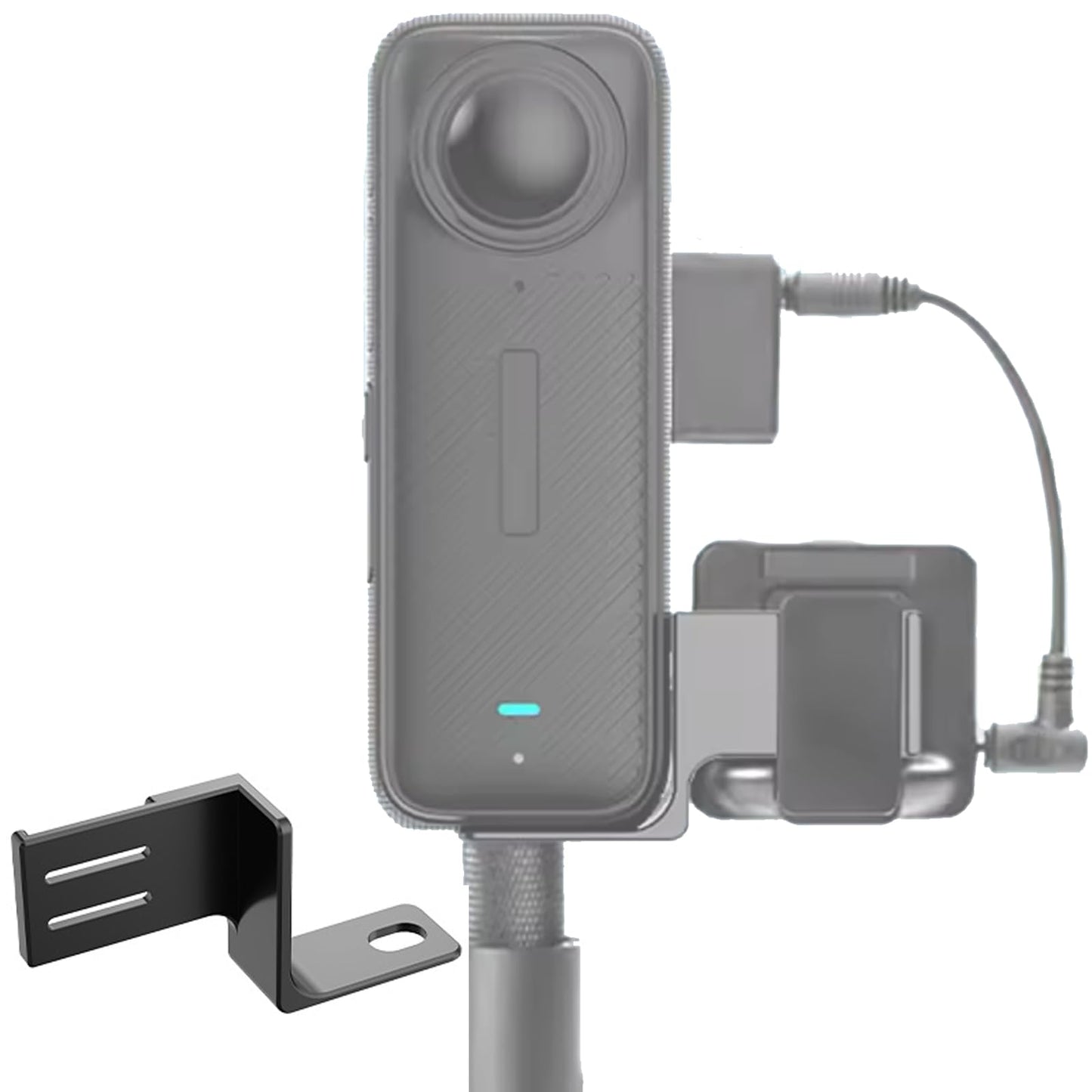 Honlyn Microphone Metal Expansion Mount for Insta360 X5 Camera Accessories Fixed Holder Bracket with Cable