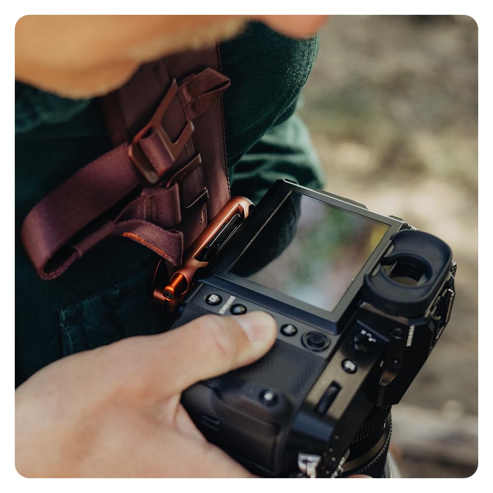 Peak Design Capture Camera Clip V3, Silver with Plate, Holds DSLR, Compact and Point and Shoot Bodies, Secure, Stable and Accessible, Attaches