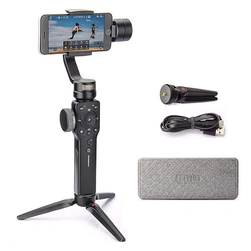 Zhiyun Smooth 4 Gimbal Stabilizer for Smartphone iPhone Android Cell Phone 3-Axis Handheld Gimbal for Vlogging YouTube Vlog TikTok Instagram Live