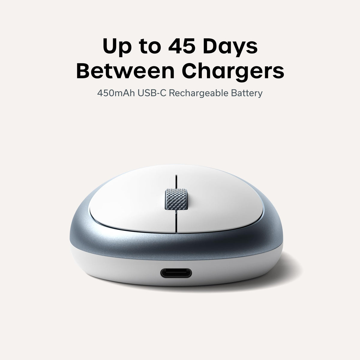 Satechi M1 Wireless Bluetooth Mouse, USB-C Rechargeable, Blue