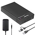 Tccmebius External Hard Drive Enclosure USB 3.0 Docking Station for 2.5 3.5 Inch SATA HDD SSD Up to 22TB, with 12V/3A Power Supply, USB A/C Cable