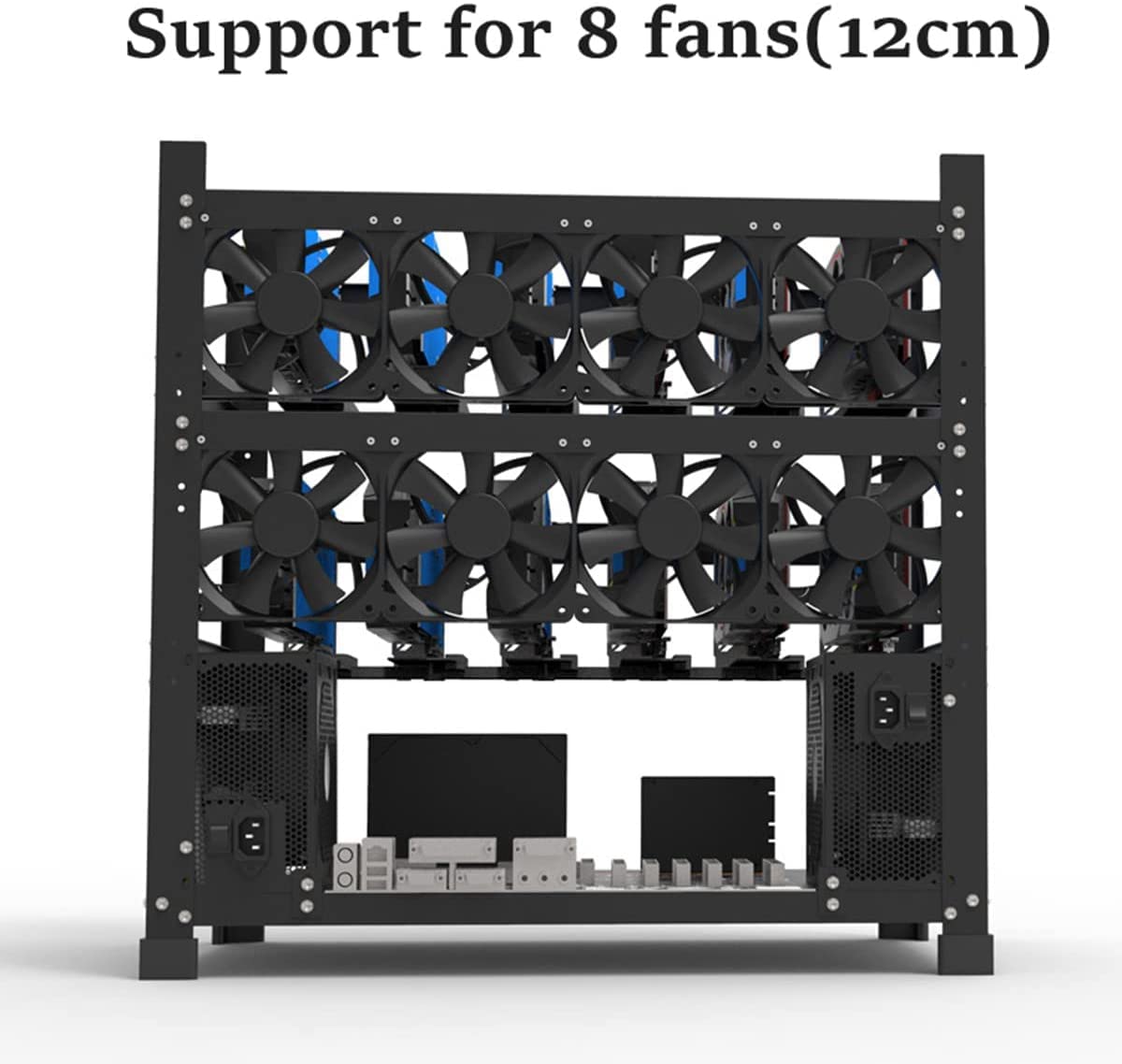 XIANXIAN Mining Rig Frame 12 GPU, Open Air Mining Rig Frame Mining Case Rack Motherboard Bracket Computer Case Support to Dual