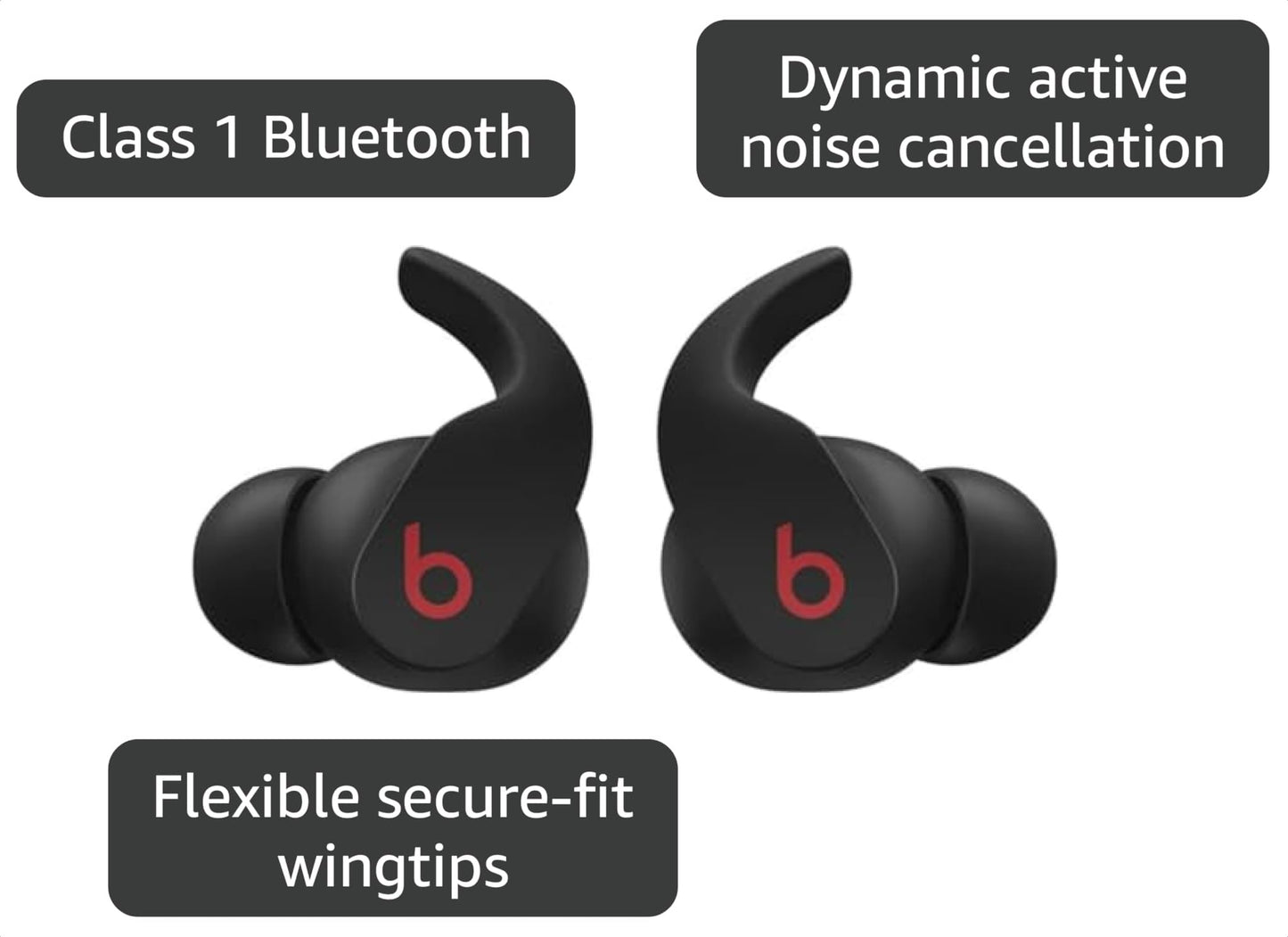 Beats Fit Pro True Wireless Noise Cancelling in-Ear Headphones - Black, MK2F3LL/A (Renewed)