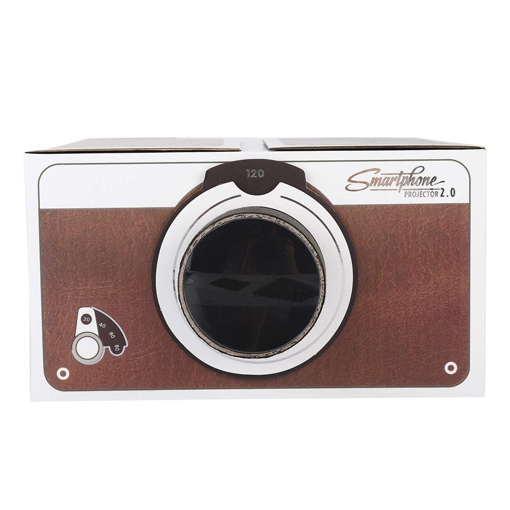 Yoidesu Home Projector Mini Projector DIY Smartphone Projector 2.0 & Entertainment Device, Portable Smart Projector Phone Projector Home Theater