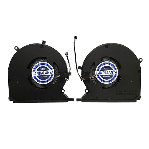 LANDALANYA Replacement New CPU and GPU Cooling Fan for Razer Blade 14 RZ09-0370 RZ09-0370CEA3 RZ09-0368 Series P/N:13207266 13207121 DFS5K123043635