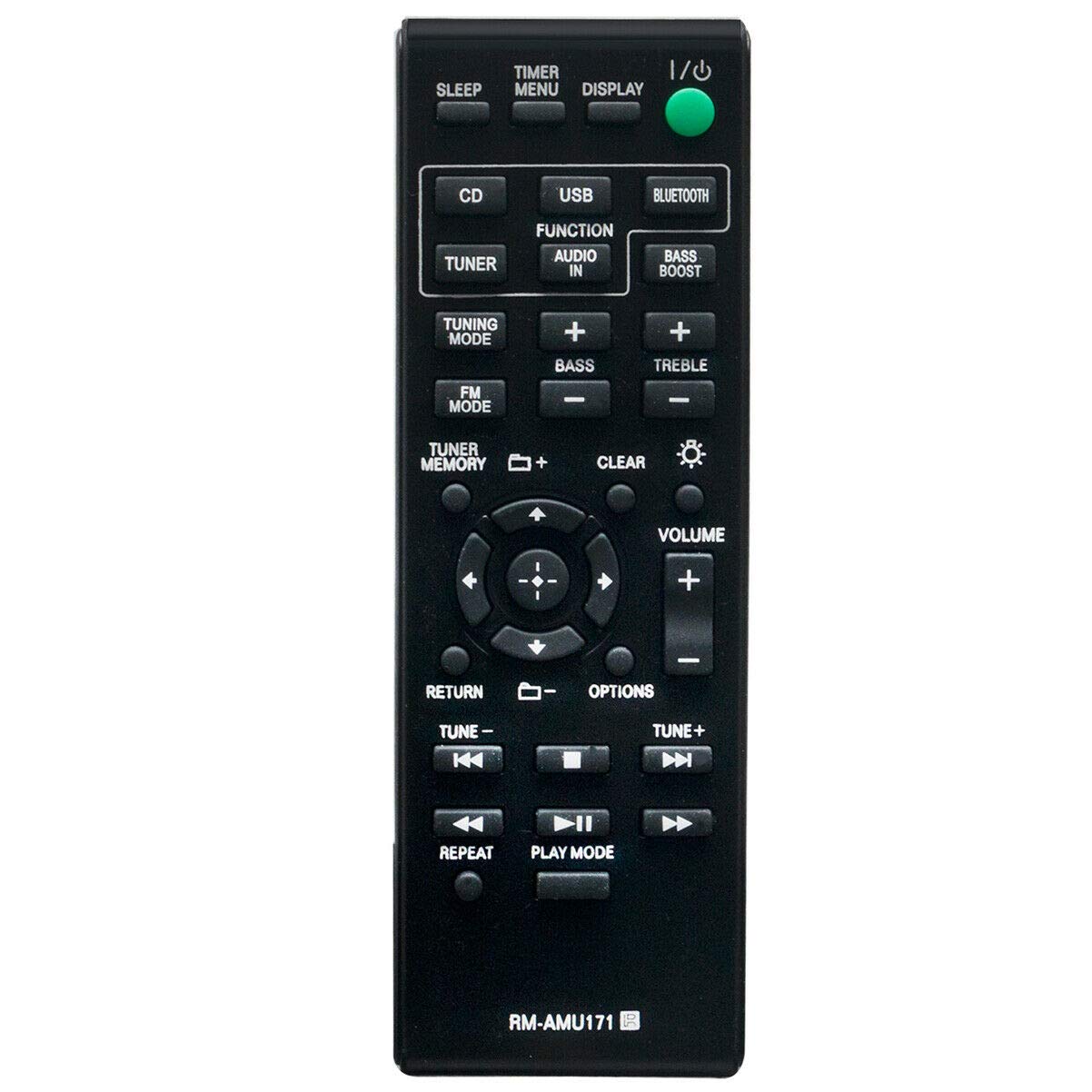 RM-AMU171 Replace Remote Control for Sony Hi-Fi System CMT-BT60 CMT-SBT100 CMT-SBT100B