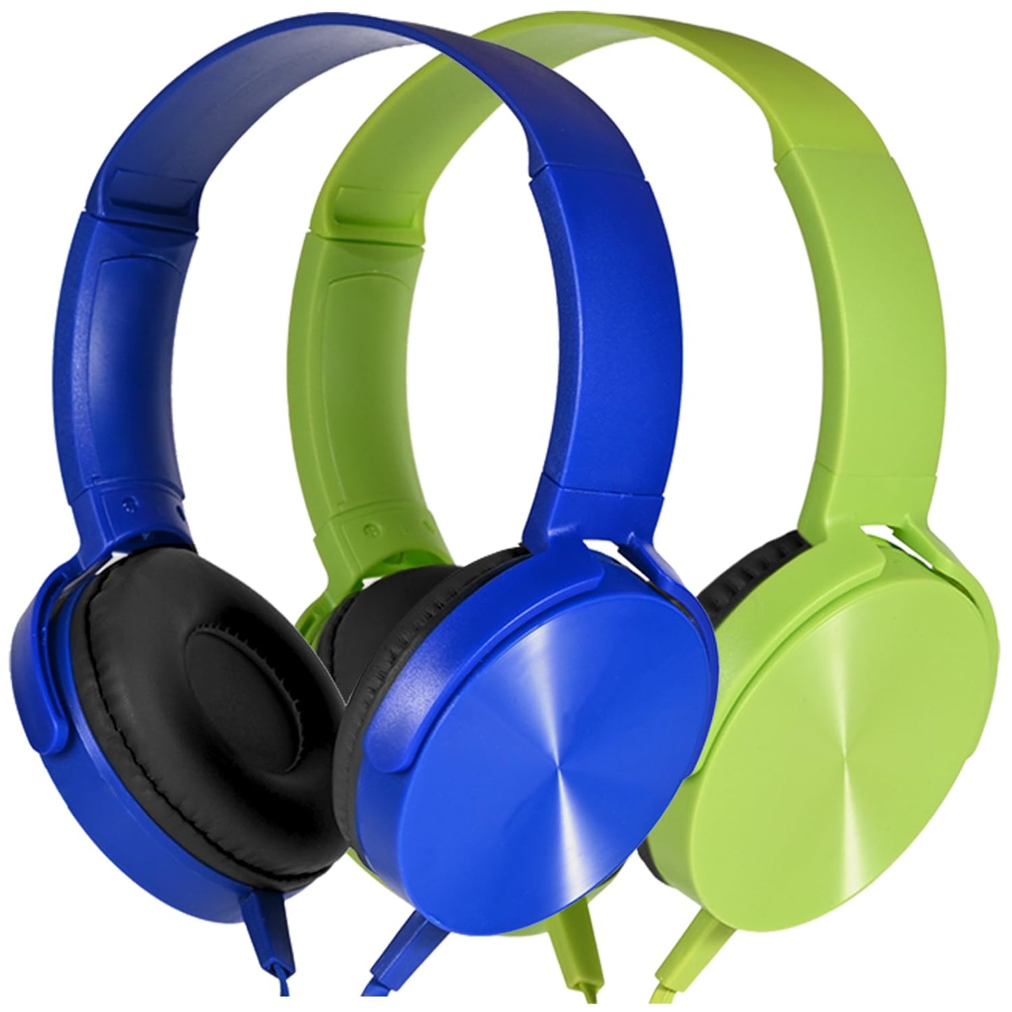 Wensdo Kids Headphones 2 Pack for School Classroom Students, Durable Comfy Swivel Wired Headset for Online Learning, Noise Stereo Sound 3.5mm Jack