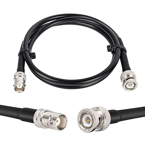 MOOKEERF BNC Male to BNC Female Coaxial Cable 50 ohm RG8X Coax Ultra Low Loss for Antenna, RF Radio, Modem, Oscilloscope, Spectrum, Analyzer, Signal…