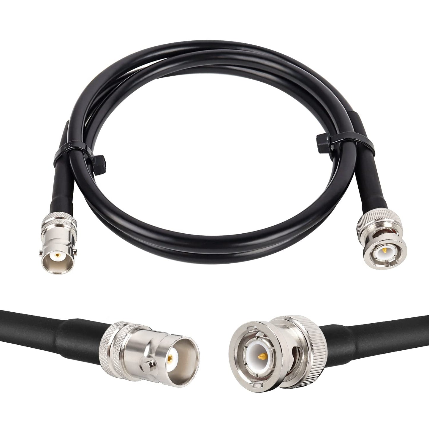 MOOKEERF BNC Male to BNC Female Coaxial Cable 50 ohm RG8X Coax Ultra Low Loss for Antenna, RF Radio, Modem, Oscilloscope, Spectrum, Analyzer, Signal…