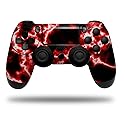 WraptorSkinz Decal Vinyl Skin Compatible with Sony PlayStation 4 Controller Electrify Red (Controller NOT Included)