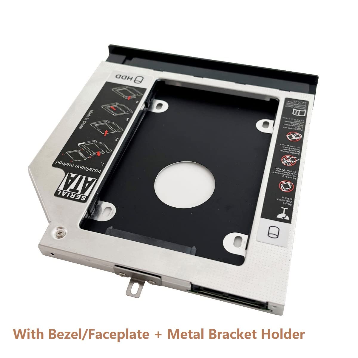 2nd HDD SSD Hard Drive Optical Bay Frame Caddy Tray for Lenovo ThinkPad E540 E531 with Bezel Front Cover Mounting Bracket