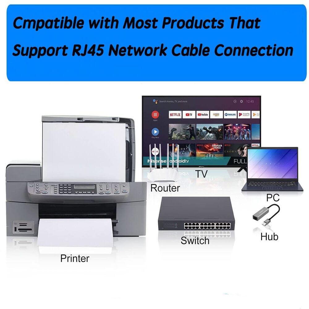 RJ45 Ethernet Coupler, Aoiutrn 4 Pack RJ45 LAN Internet Female to Female Network Extender Connector 10Gbps Extension Adapter
