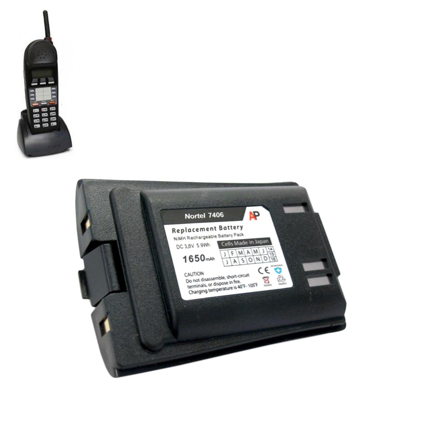 Artisan Power Replacement Battery for Nortel Norstar T7406 Phones: 1650 mAh
