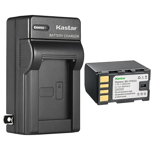 Kastar 1-Pack Battery and AC Wall Charger Replacement for JVC BN-VF808 BN-VF808U BN-VF815 BN-VF815U BN-VF823 BN-VF823U BN-VF915 BN-VF915U BN-VF923