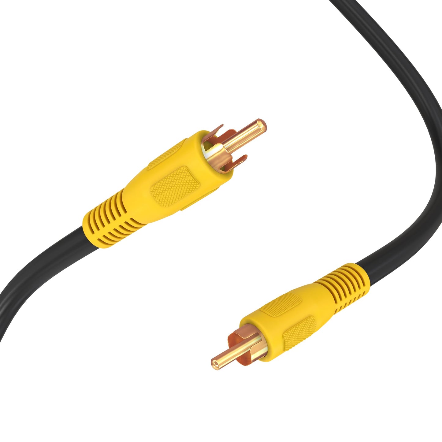 Cmple - RCA Subwoofer Cable 100 ft Digital Coaxial Audio Cable Composite Audio/Video Cord 1-RCA Cable Male to Male Coaxial RCA Cables for Home