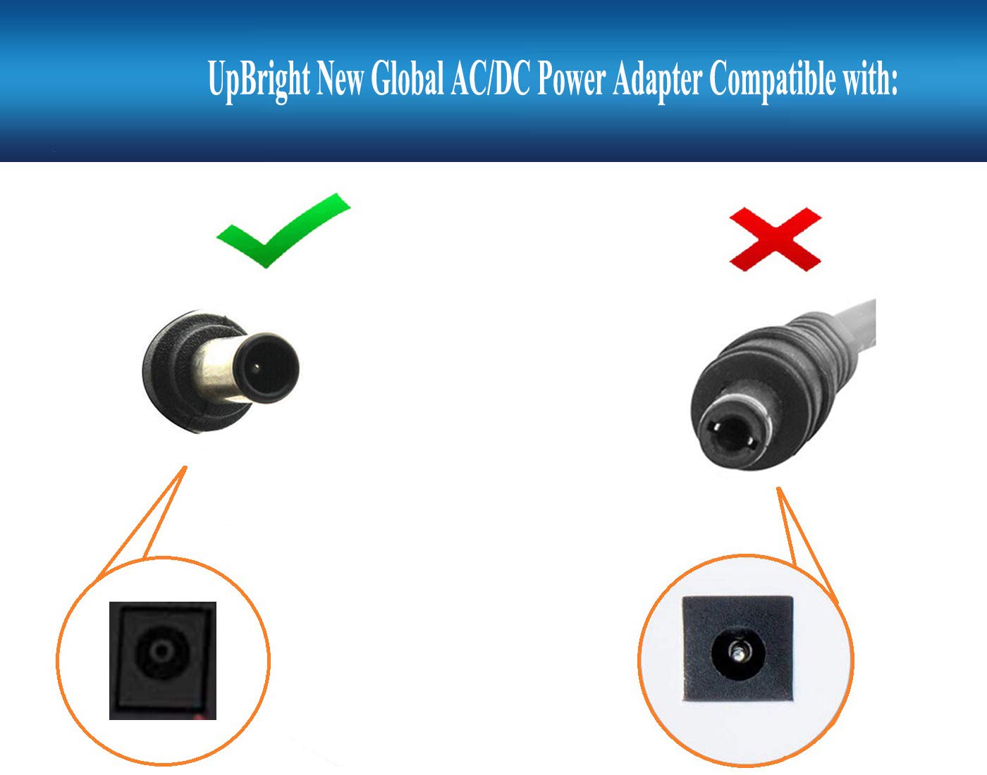 UpBright 19V AC/DC Adapter Compatible with LG Flatron 23EA63V-P 27EA63V-P 27EA53V 27EA53VQ-P 27MC37 27MC37HQ-B IPS234W-PN LGE-IPS234W-PN LED LCD…