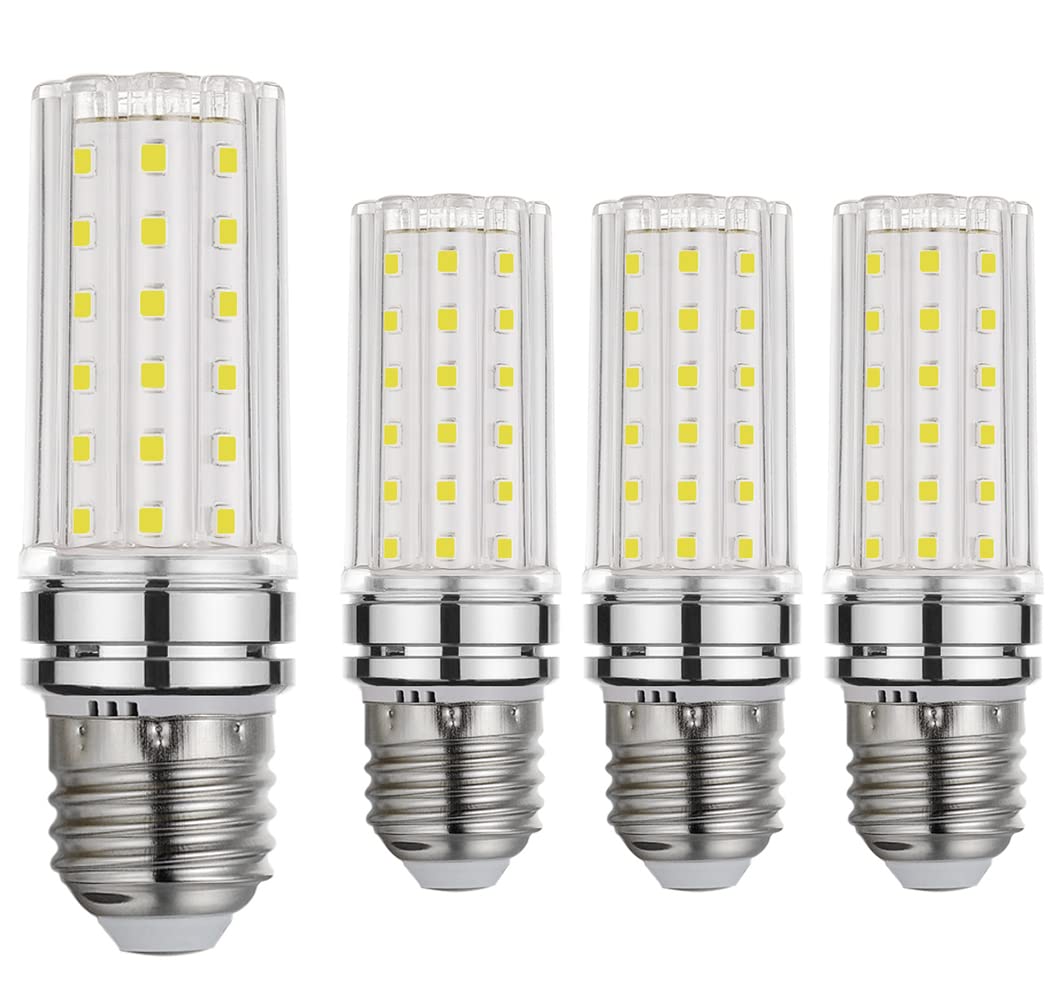 BOGAO E26 LED Bulb, 12W 6000K White LED Bulbs, 80-100W Equivalent, E26 Base, 1200 Lumens (4 Pack White)