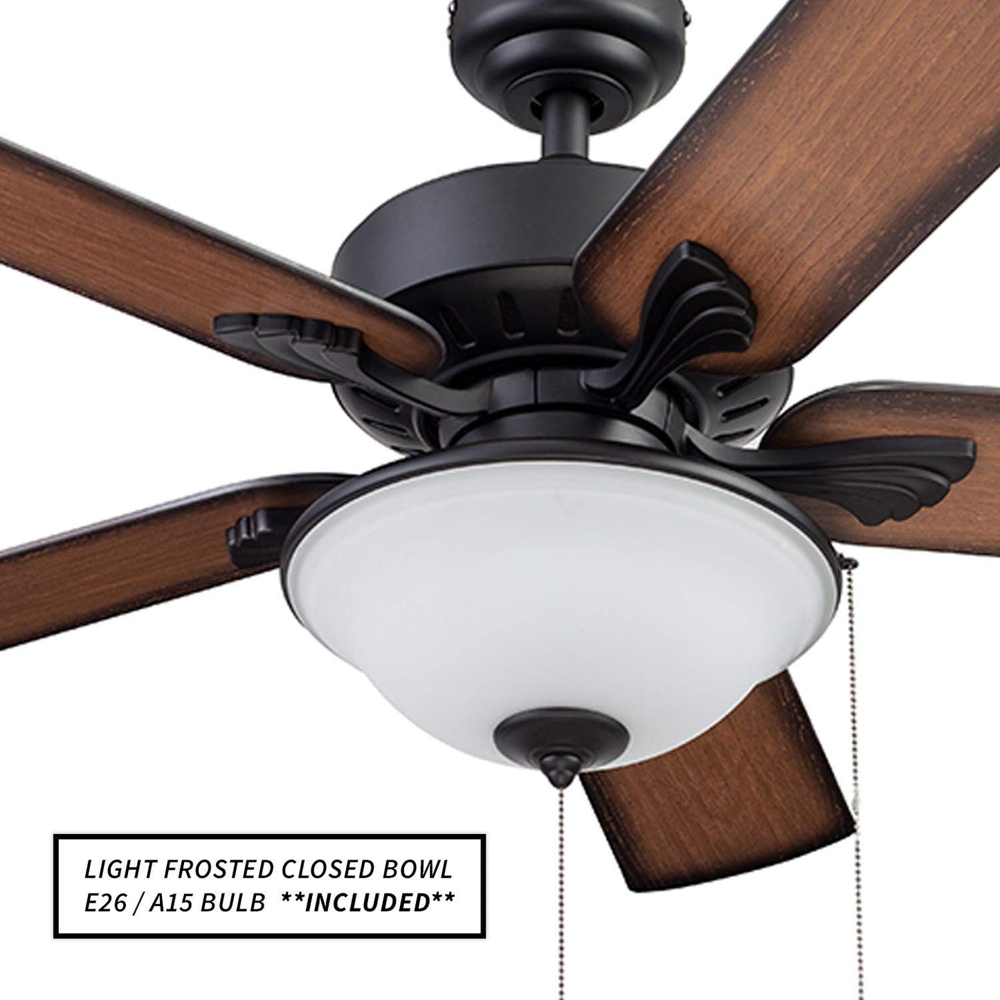 Portage Bay 51449 Viretta Ceiling Fan, 42, Black
