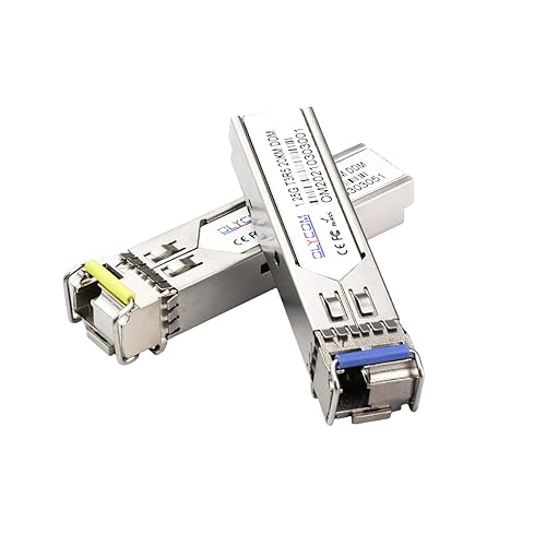 One Pair of 1.25G SFP Bidi Single Fiber Transceiver 1310nm/1550nm SMF LC Connector up to 20 km for Open Switches