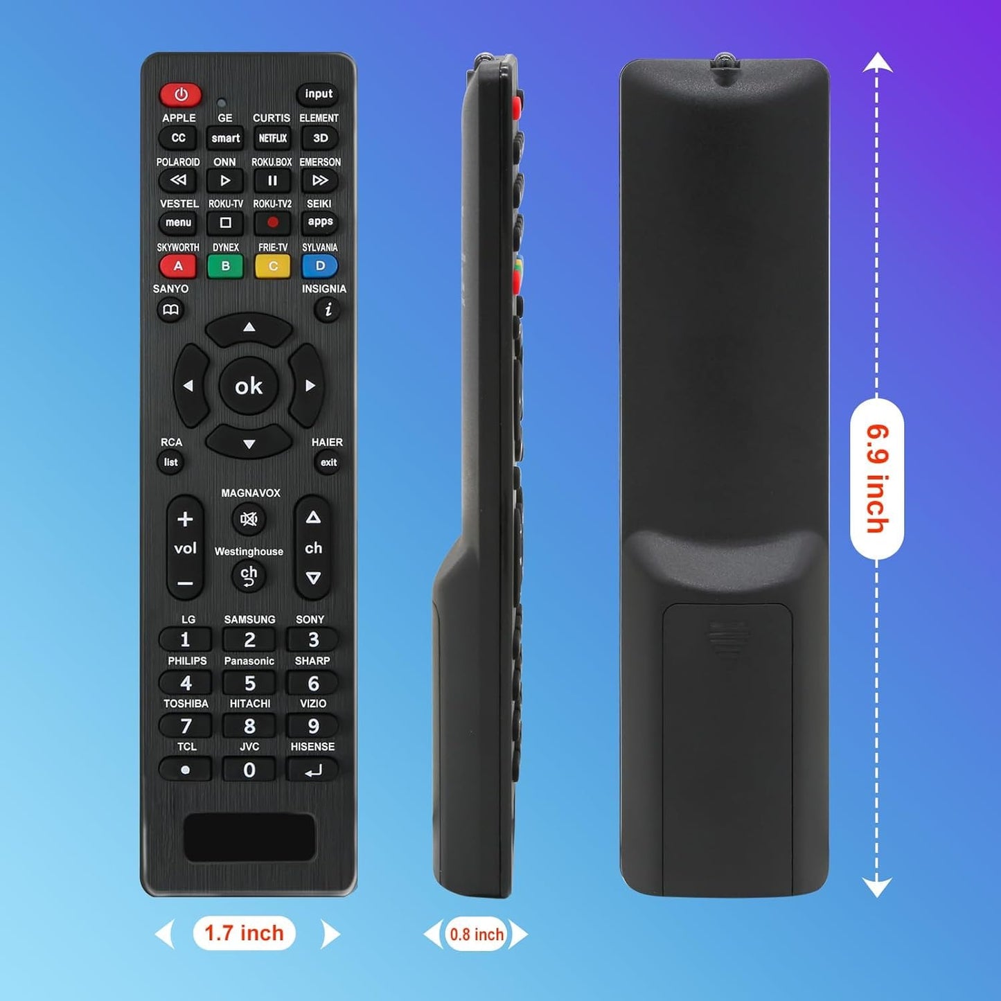 Universal Remote Control for RCA, Westinghouse, Emerson, LG, Samsung, Insignia, Magnavox,Element and More Brands Universal TV Remote (RC-G008)