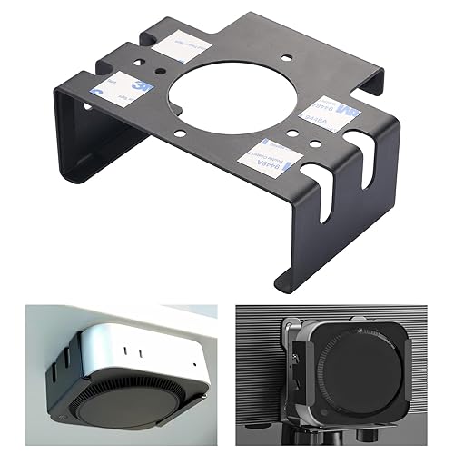 ATMTV All Metal Mac mini M4 Stand- Secure Under Desk Mount for 2024 Mac mini M4/M4 Pro,VESA & Wall Mount Compatible,Space-Saving Design,Mac mini M4