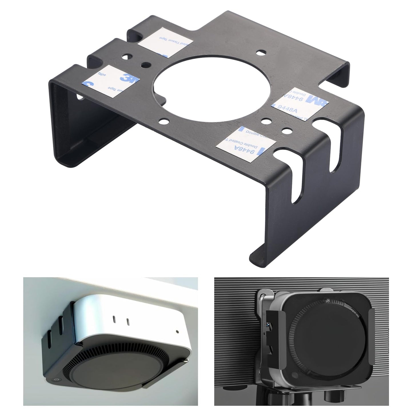 ATMTV All Metal Mac mini M4 Stand- Secure Under Desk Mount for 2024 Mac mini M4/M4 Pro,VESA & Wall Mount Compatible,Space-Saving Design,Mac mini M4