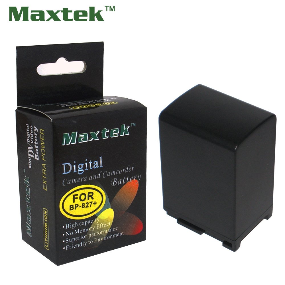 Maxtek 2 Pack 4.5 Hours Bp-827 Li-Ion Rechargeable Batteries And Pocket Travel Ac/Dc Wall Charger With Car Adapter & Us To European Plug For Canon