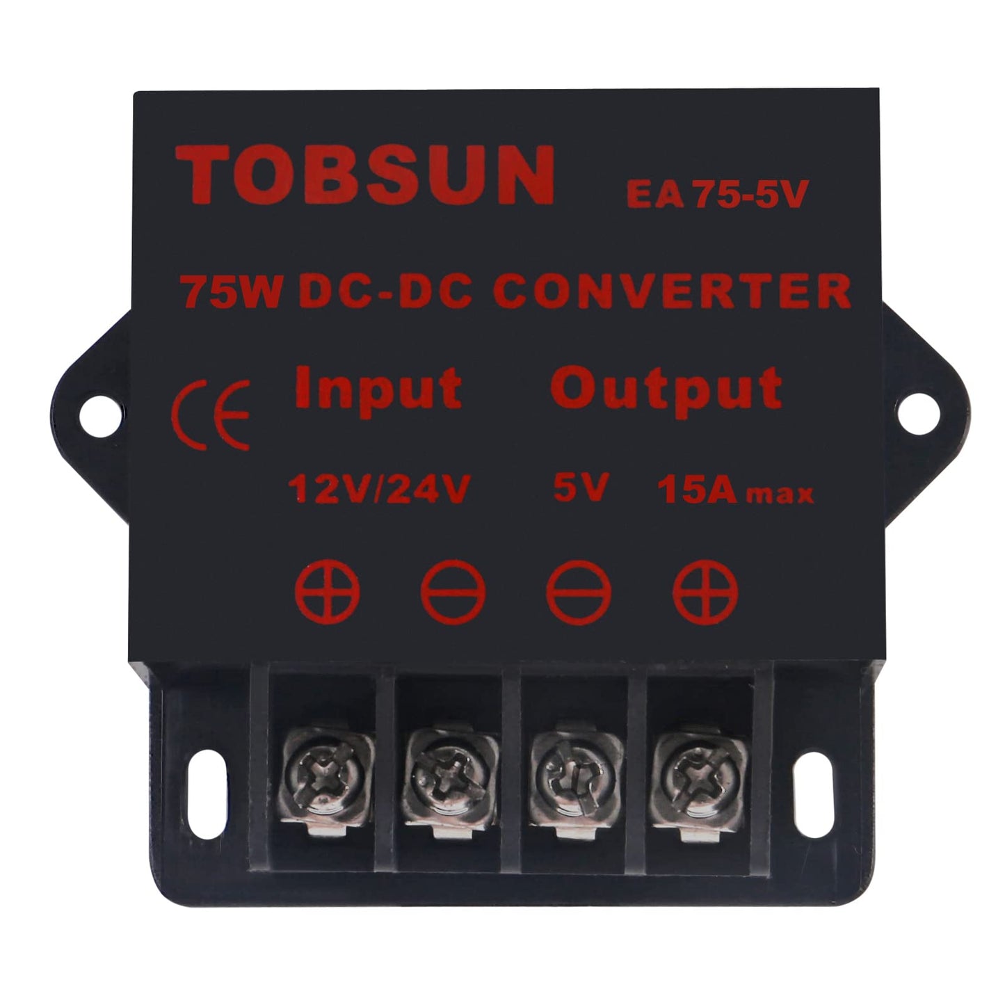 2 Pack DC Converter - Step Down Regulator 12V/24V to 5V 15A 75W Regulated Power Supply