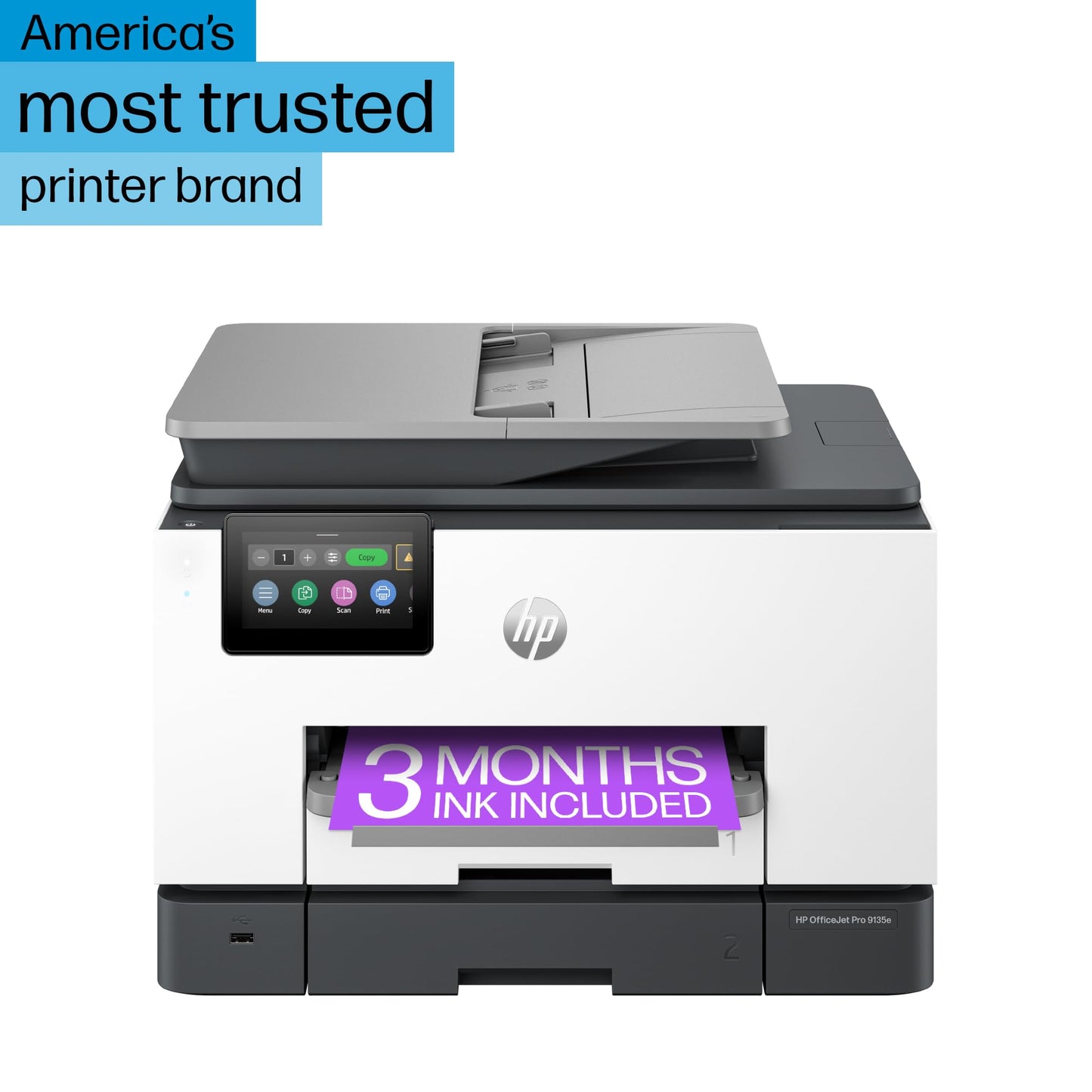 HP OfficeJet Pro 9135e All-in-One Printer, Color, Printer-for-Small Medium Business, Print, Copy, scan, fax, Wireless 3 months of Instant Ink