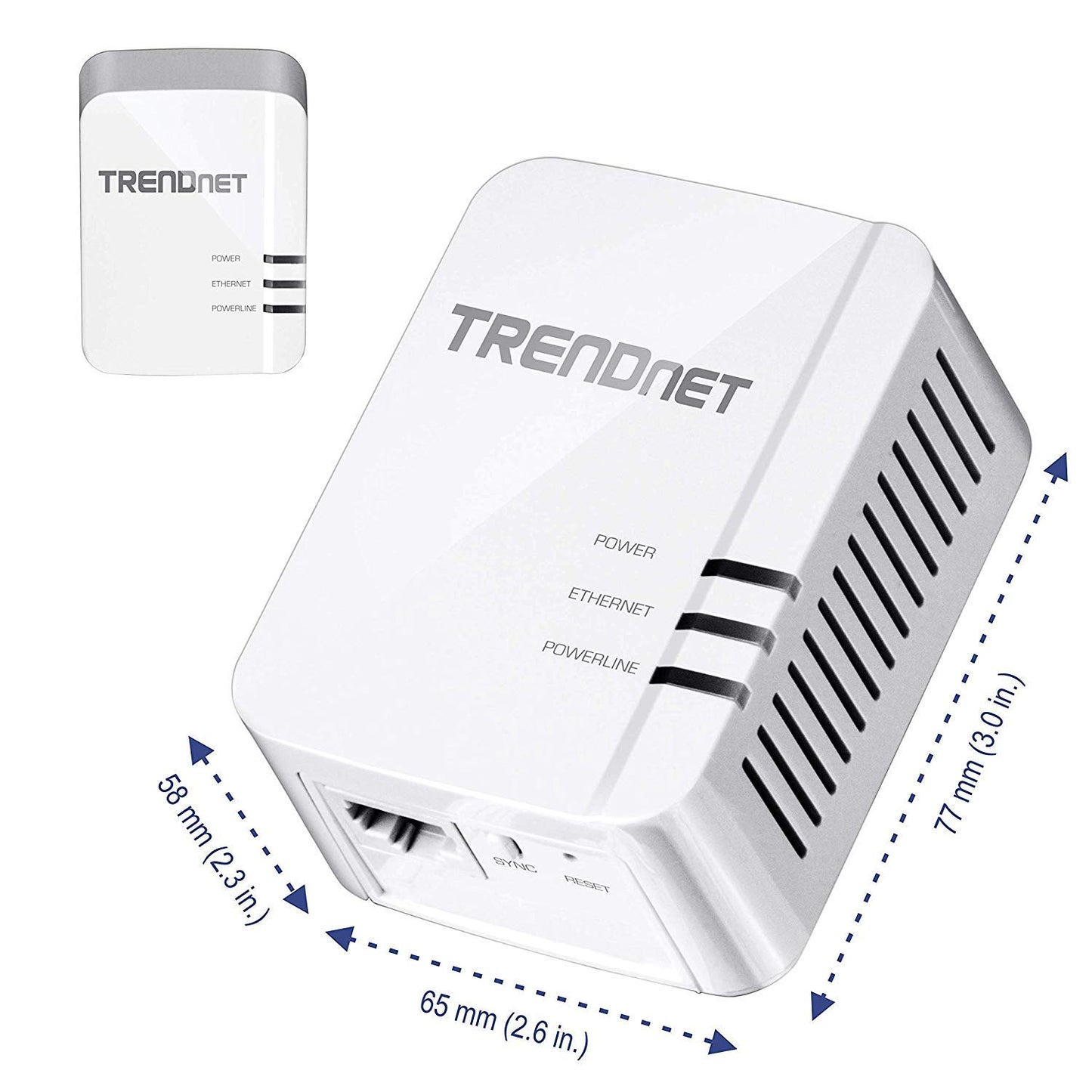 TRENDnet Powerline 1300 AV2 Adapter Kit, Includes 2 x TPL-422E Powerline Ethernet Adapters, IEEE 1905.1 & IEEE 1901, Gigabit Port, Range Up to 300m