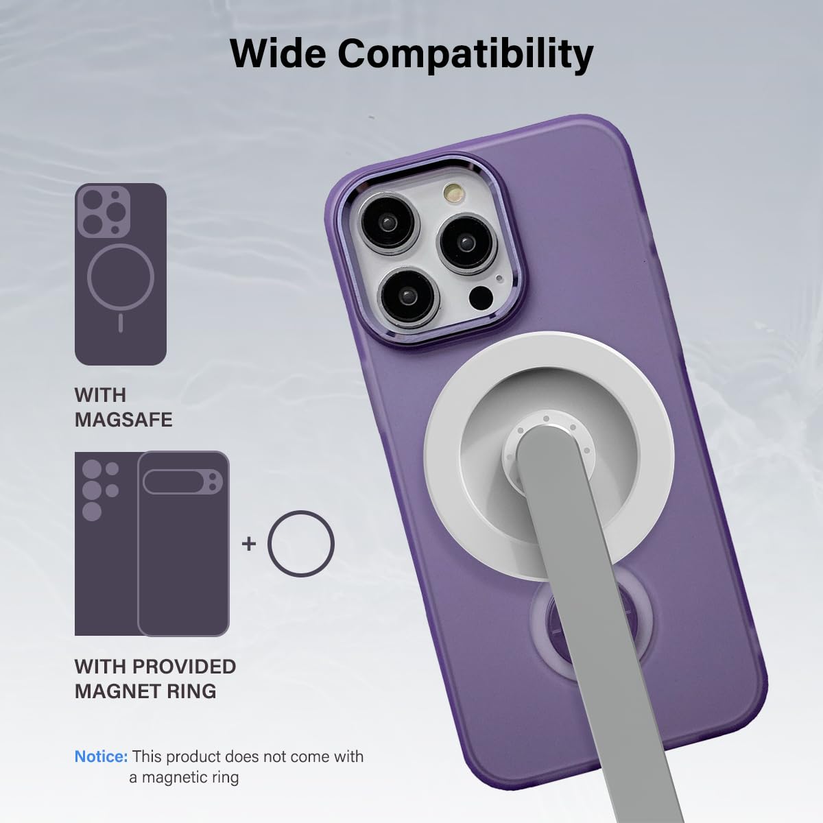PHOPIK 35" Magnetic Selfie Stick Phone Tripod, Extendable Phone Tripod with Cold Shoe and Remote,Compatible with iPhone/Android/Sport Camera Perfect